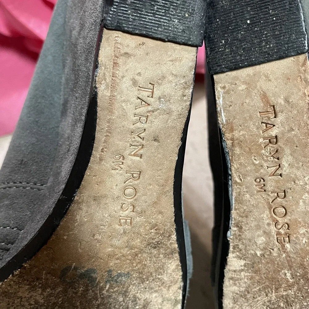 TARYN ROSE Womens Size 6M Kamer Gray Wedge Ankle Booties‎ Boots
